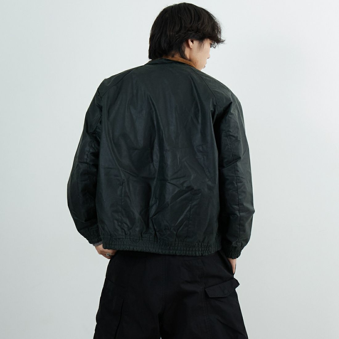 Barbour [バブアー] TRANSPORT/トランスポート スタンドカラーワックスブルゾン [MWX2497] SG91 &&モデル身長：179cm 着用サイズ：38&&