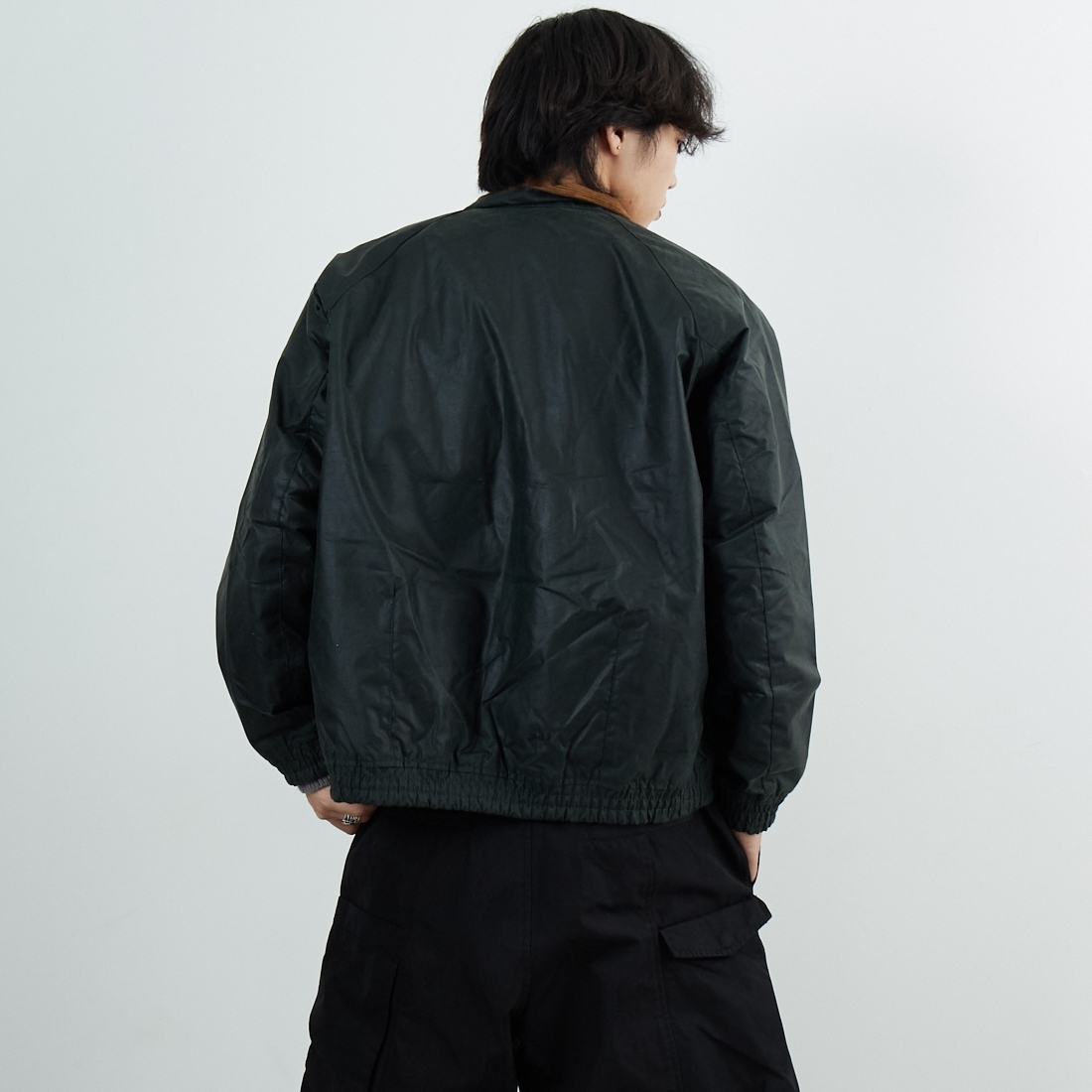 Barbour [バブアー] TRANSPORT/トランスポート スタンドカラーワックスブルゾン [MWX2497] SG91 &&モデル身長：179cm 着用サイズ：38&&