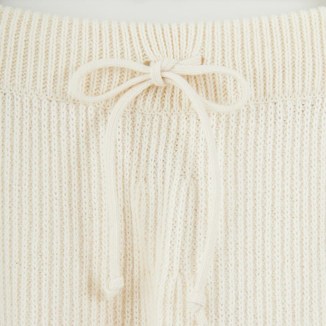 UNFIL [アンフィル] ウーレンコットン&EXファインラムウール リブニットワイドパンツ [WVFL-UW124] OFF WHITE