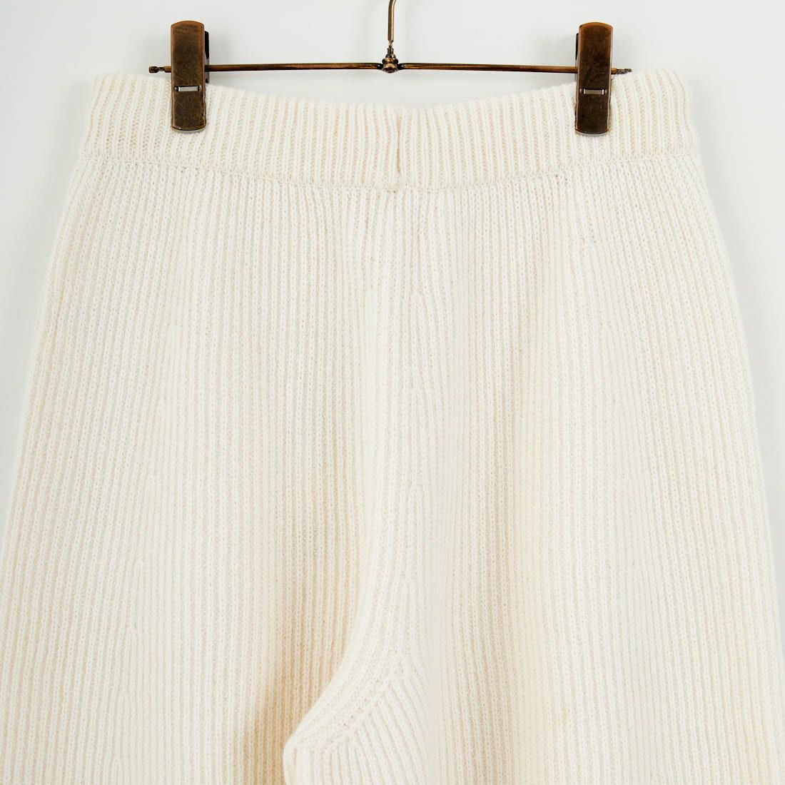 UNFIL [アンフィル] ウーレンコットン&EXファインラムウール リブニットワイドパンツ [WVFL-UW124] OFF WHITE