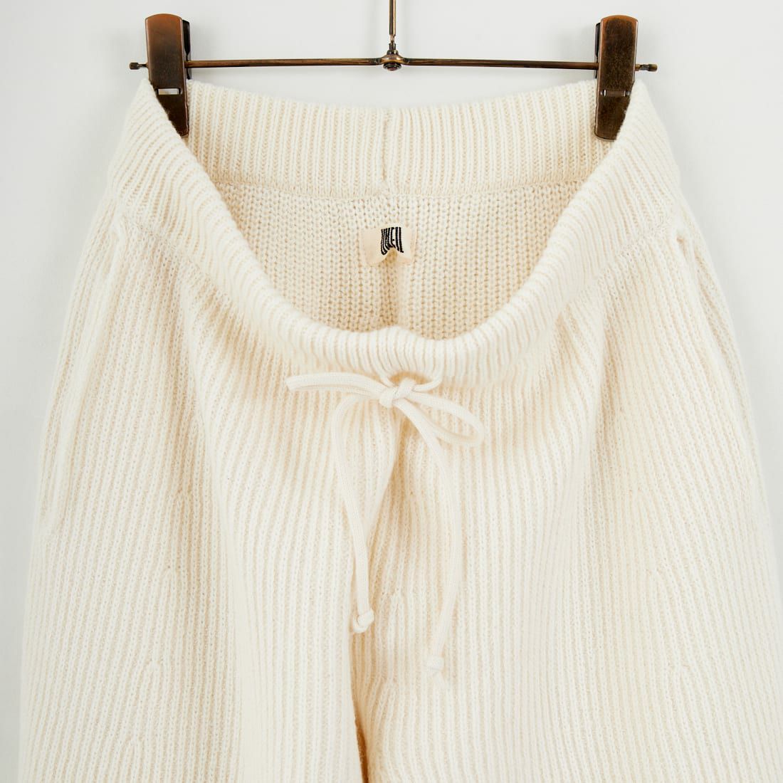 UNFIL [アンフィル] ウーレンコットン&EXファインラムウール リブニットワイドパンツ [WVFL-UW124] OFF WHITE