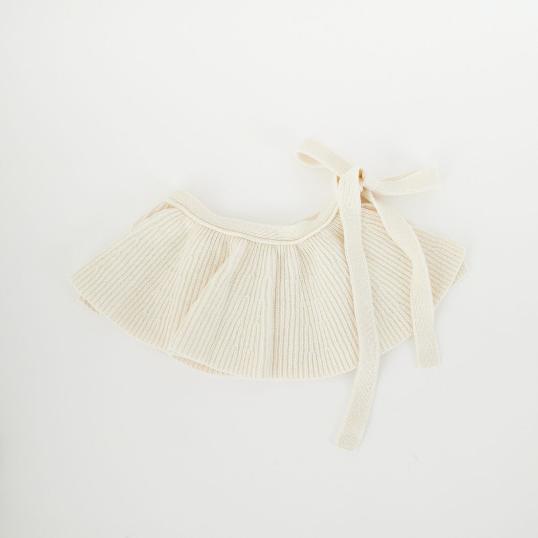 UNFIL [アンフィル] ウーレンコットン&EXファインラムウール リブニットフリルカラー [WVFL-UW125] OFF WHITE