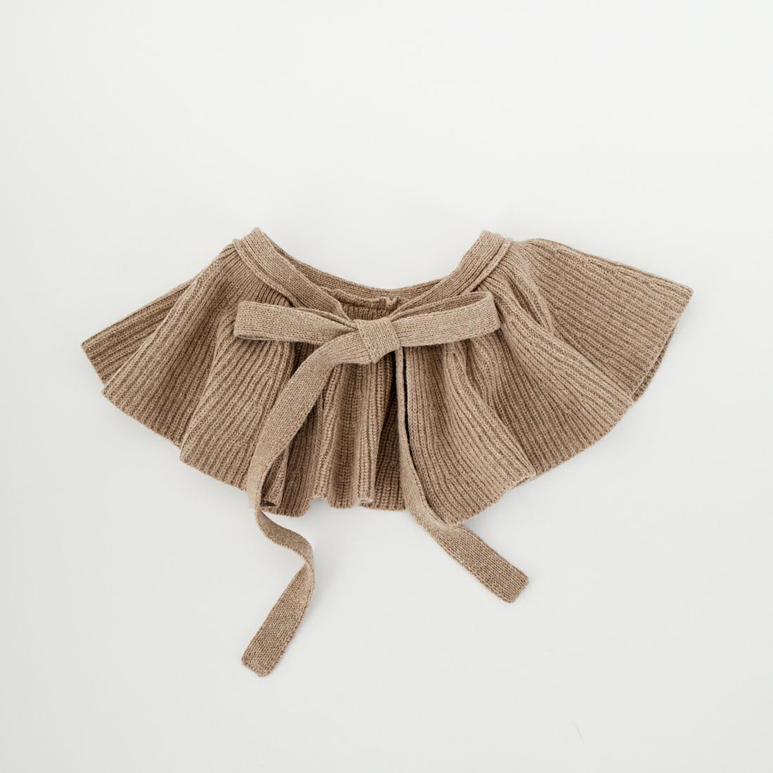 UNFIL [アンフィル] ウーレンコットン&EXファインラムウール リブニットフリルカラー [WVFL-UW125] MOCHA