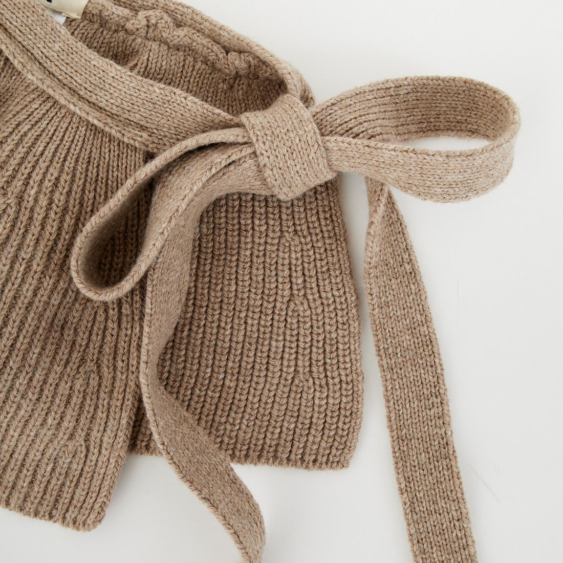 UNFIL [アンフィル] ウーレンコットン&EXファインラムウール リブニットフリルカラー [WVFL-UW125] MOCHA