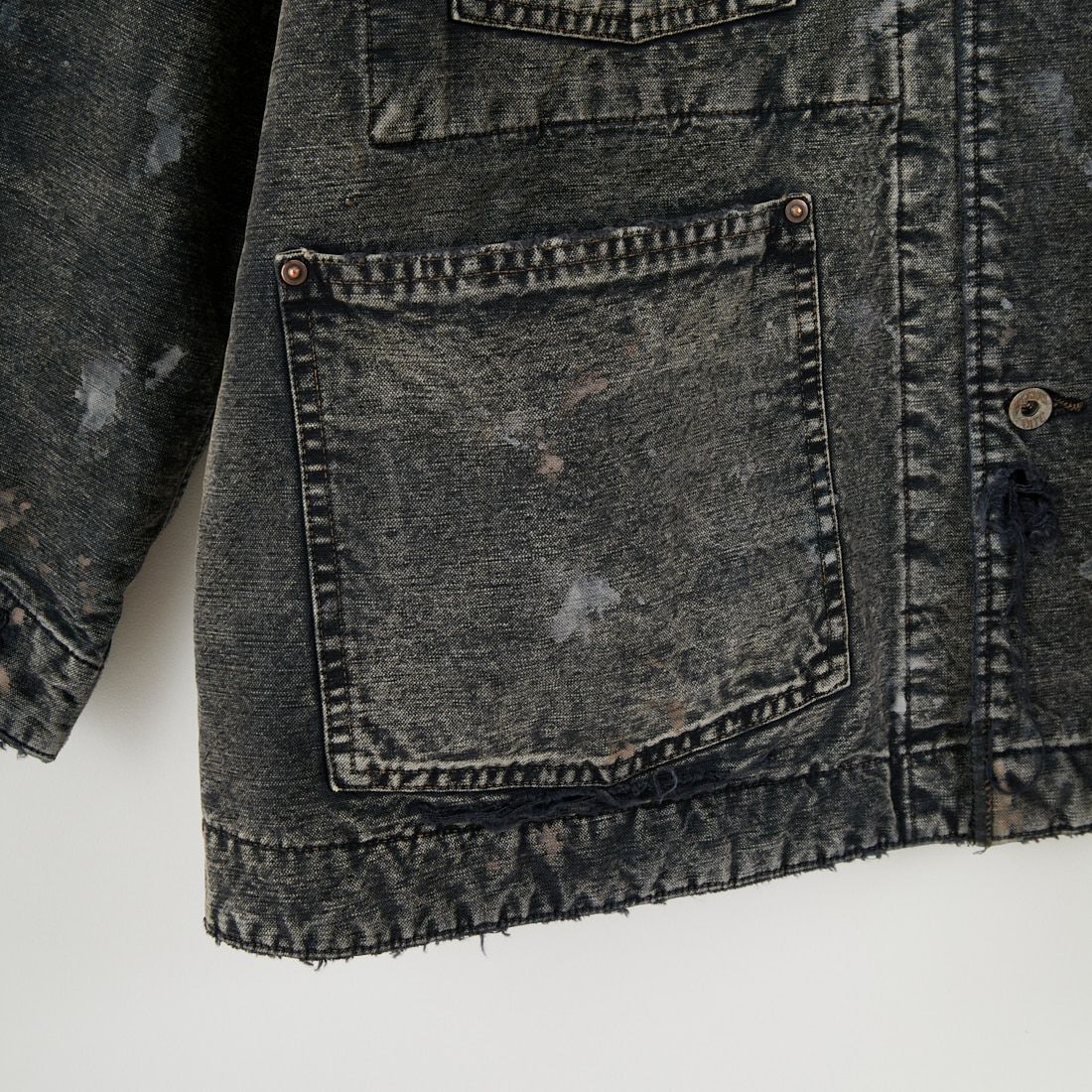 BOW WOW [バウワウ] エイジド ブランケットライナーダックカバーオールジャケット [BW252-DCBL] AGED BLACK