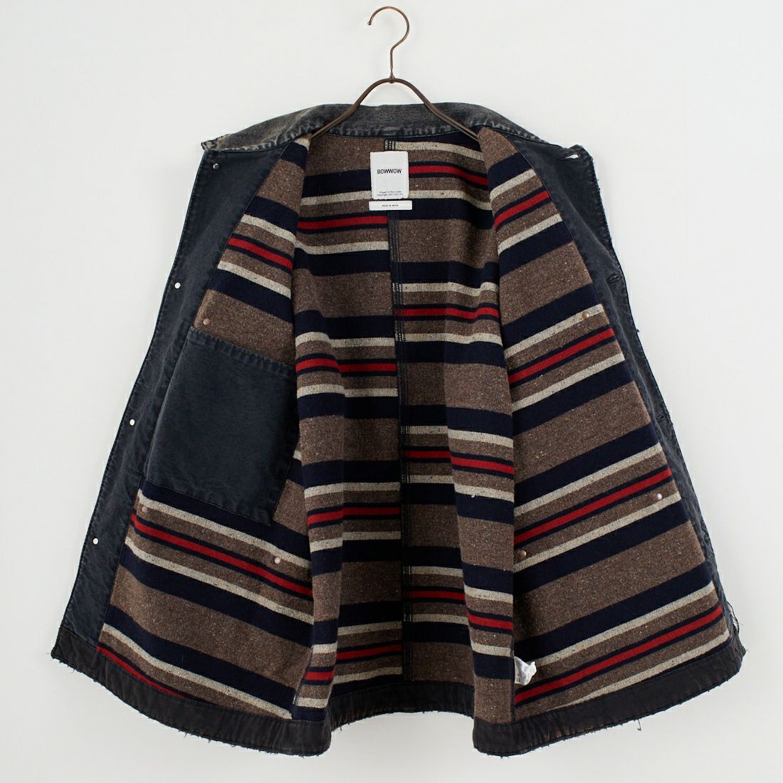 BOW WOW [バウワウ] エイジド ブランケットライナーダックカバーオールジャケット [BW252-DCBL] AGED BLACK