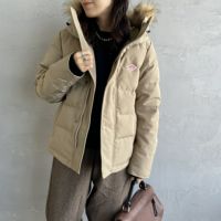 LT.BEIGE&&モデル身長：160cm 着用サイズ：M&&