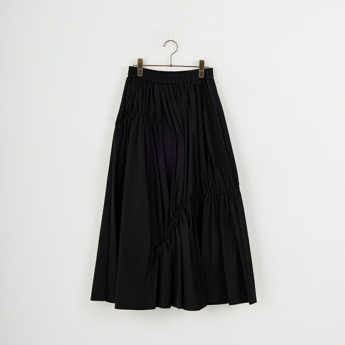 Jf Ready Made [ジェイエフレディメイド] ナイロンストレッチギャザースカート [755615] 03 ﾌﾞﾗｯｸ