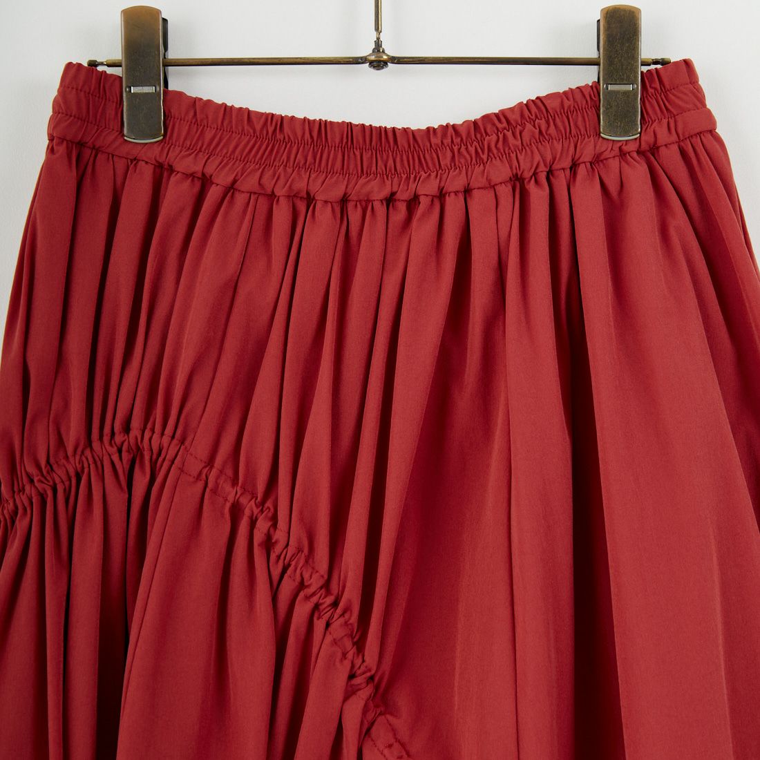 Jf Ready Made [ジェイエフレディメイド] ナイロンストレッチギャザースカート [755615] 22 ﾚｯﾄﾞ