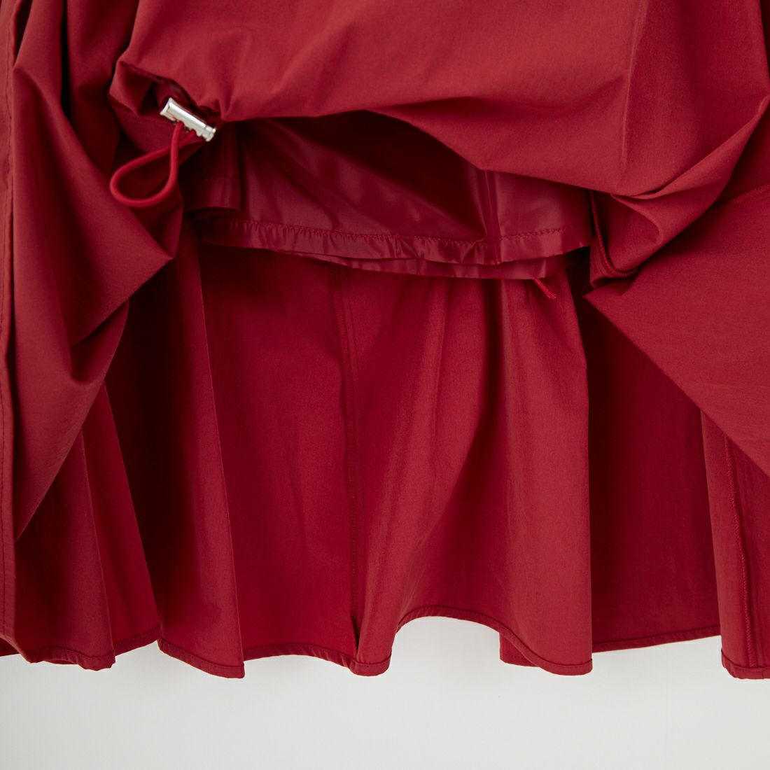 Jf Ready Made [ジェイエフレディメイド] ナイロンストレッチギャザースカート [755615] 22 ﾚｯﾄﾞ