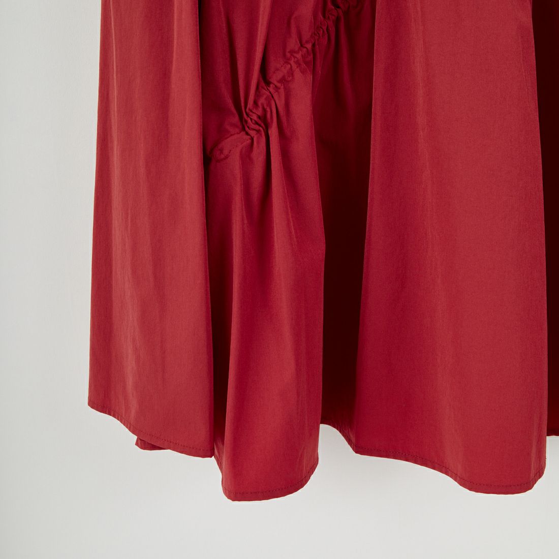 Jf Ready Made [ジェイエフレディメイド] ナイロンストレッチギャザースカート [755615] 22 ﾚｯﾄﾞ