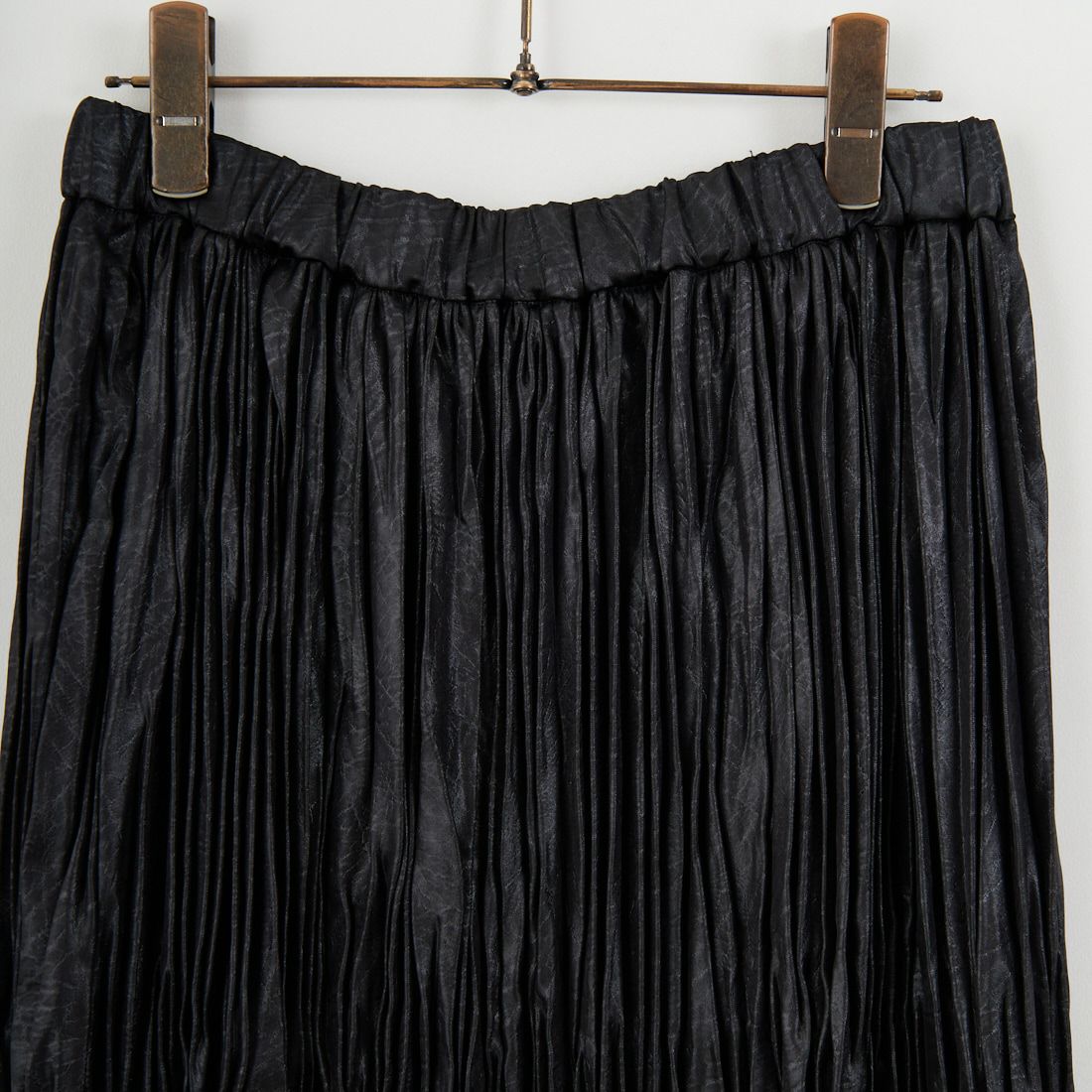 Jf Ready Made [ジェイエフレディメイド] チンツ風フェイクレザースカート [755693] 03 ﾌﾞﾗｯｸ