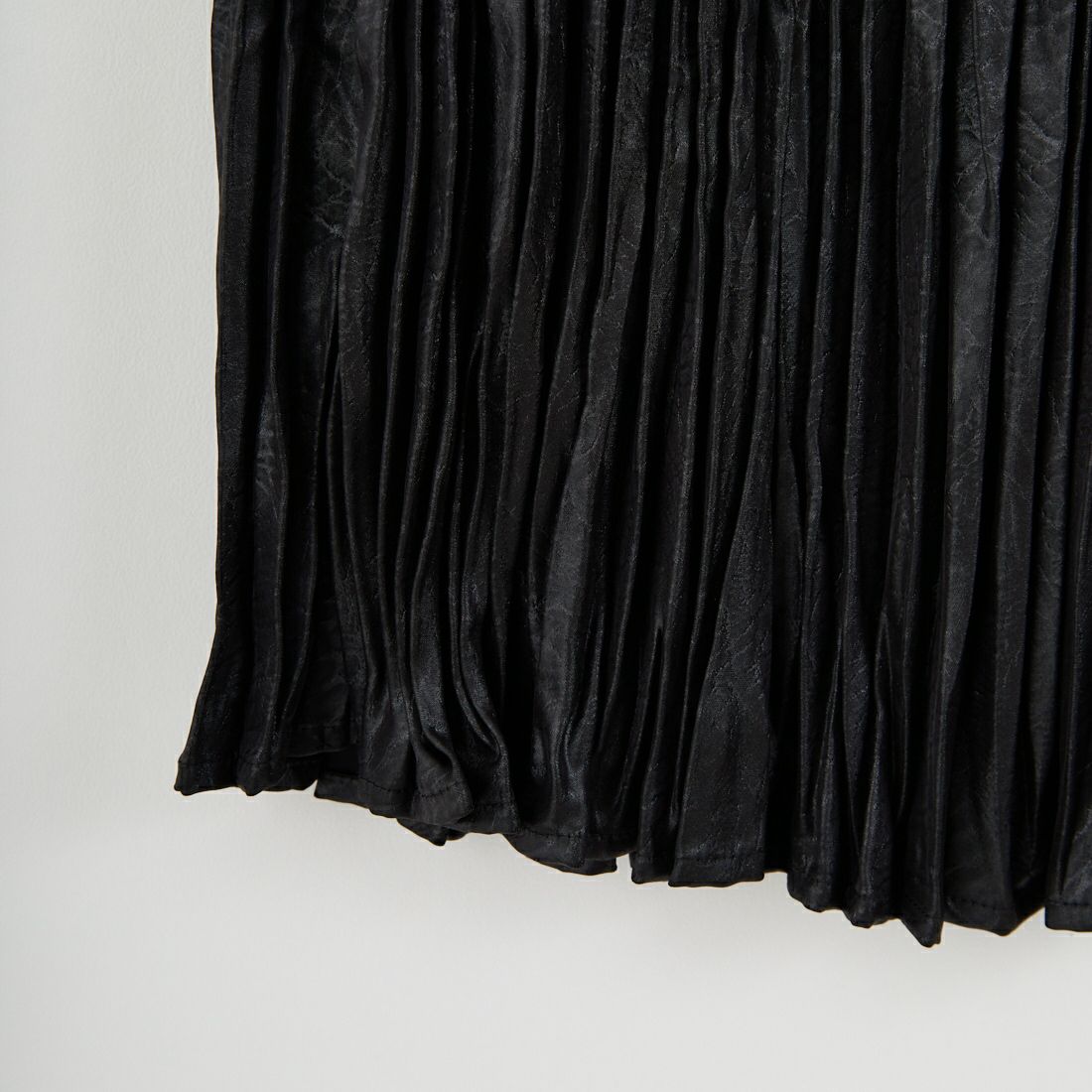 Jf Ready Made [ジェイエフレディメイド] チンツ風フェイクレザースカート [755693] 03 ﾌﾞﾗｯｸ