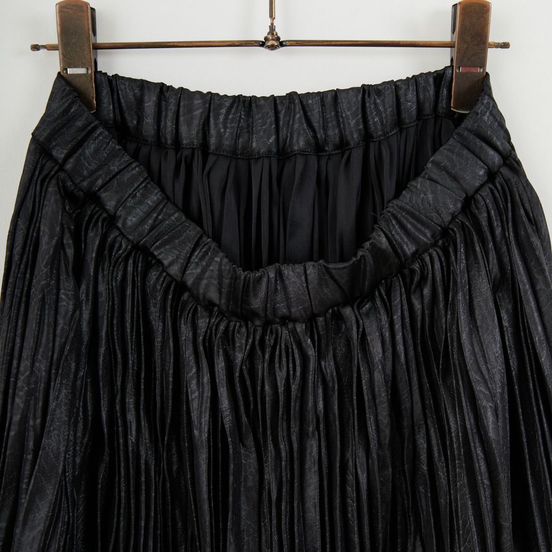 Jf Ready Made [ジェイエフレディメイド] チンツ風フェイクレザースカート [755693] 03 ﾌﾞﾗｯｸ