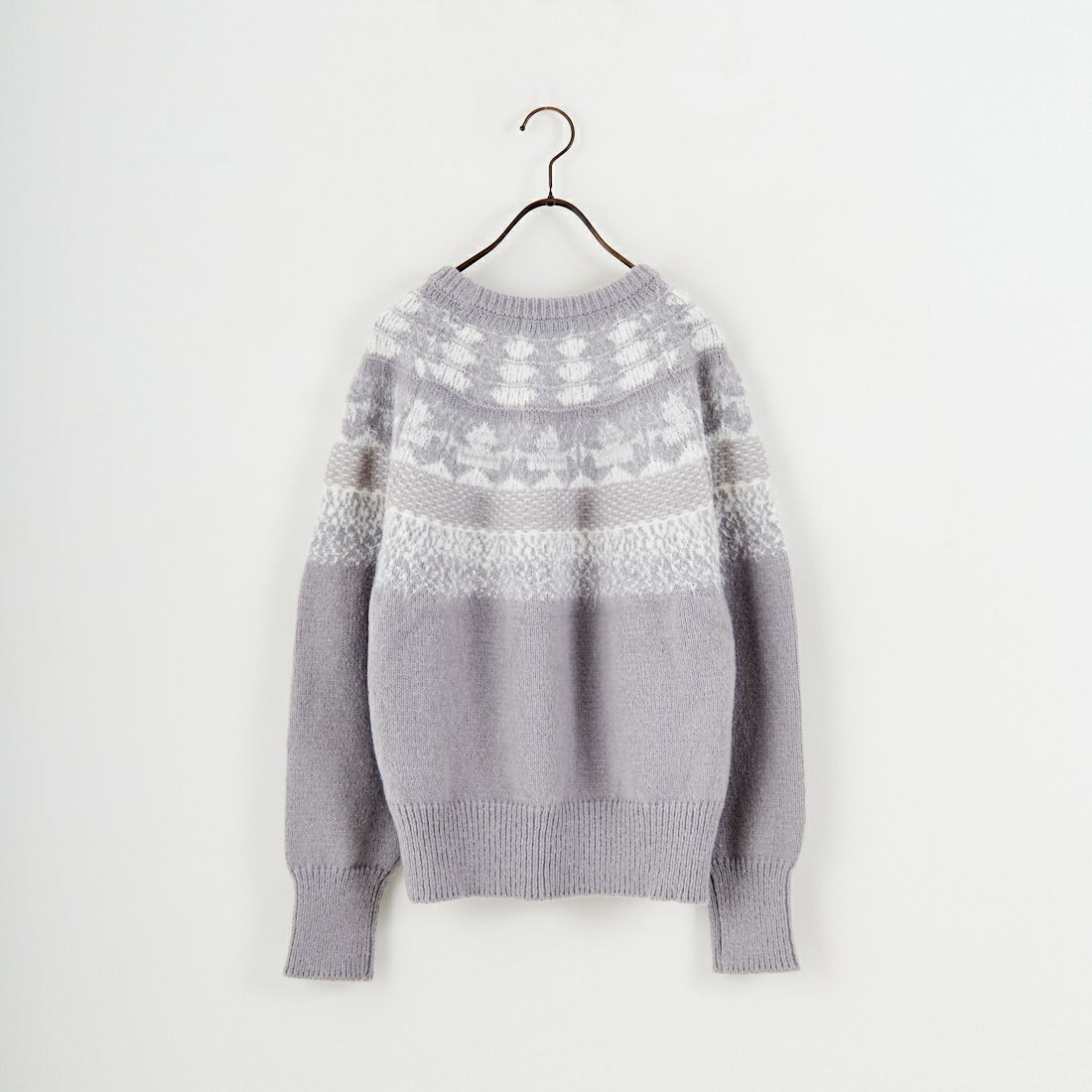 Jf Ready Made [ジェイエフレディメイド] ビーチヤーン求心柄ニット [735818] 12 ｸﾞﾚｰ