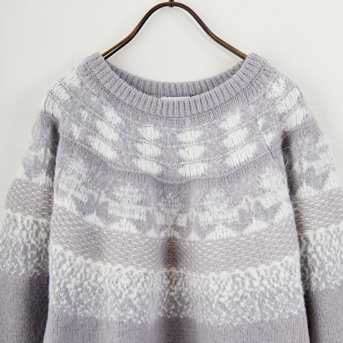 Jf Ready Made [ジェイエフレディメイド] ビーチヤーン求心柄ニット [735818] 12 ｸﾞﾚｰ