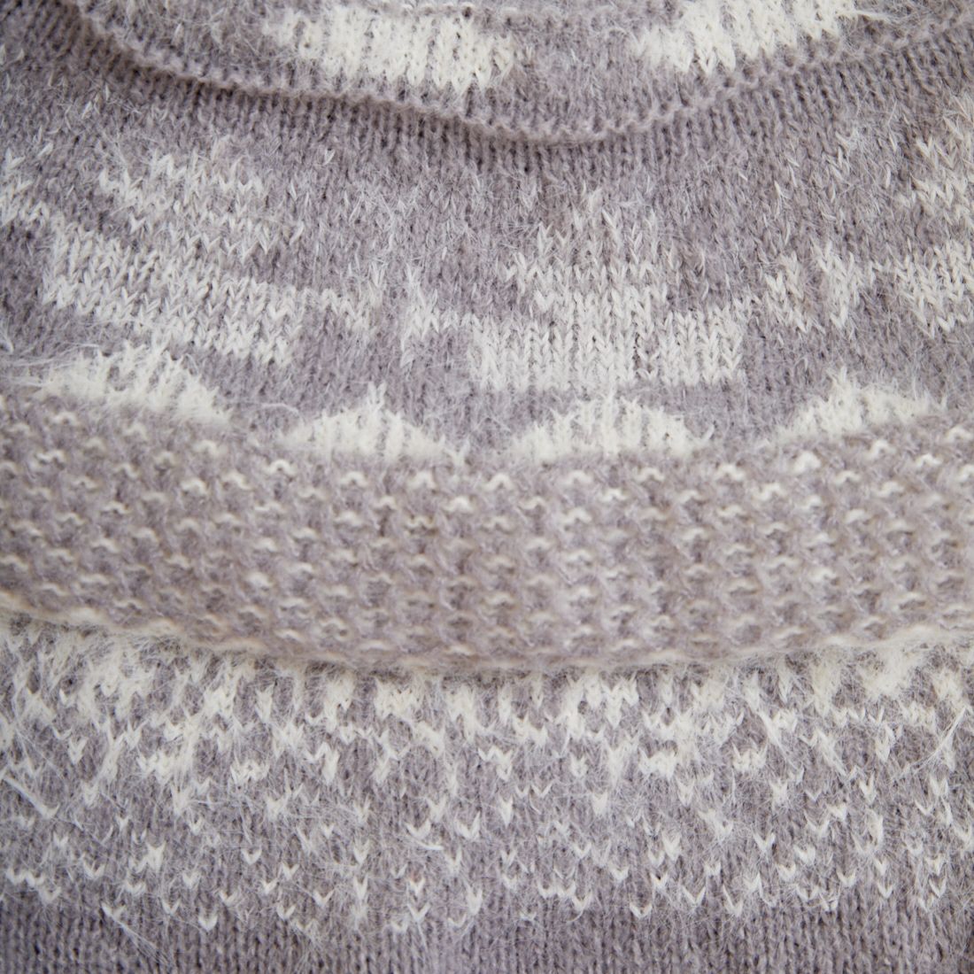 Jf Ready Made [ジェイエフレディメイド] ビーチヤーン求心柄ニット [735818] 12 ｸﾞﾚｰ