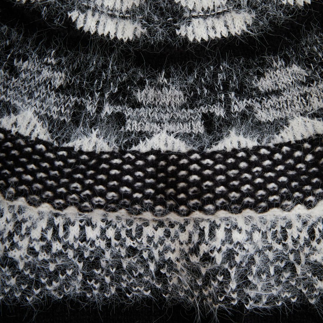 Jf Ready Made [ジェイエフレディメイド] ビーチヤーン求心柄ニット [735818] 03 ﾌﾞﾗｯｸ