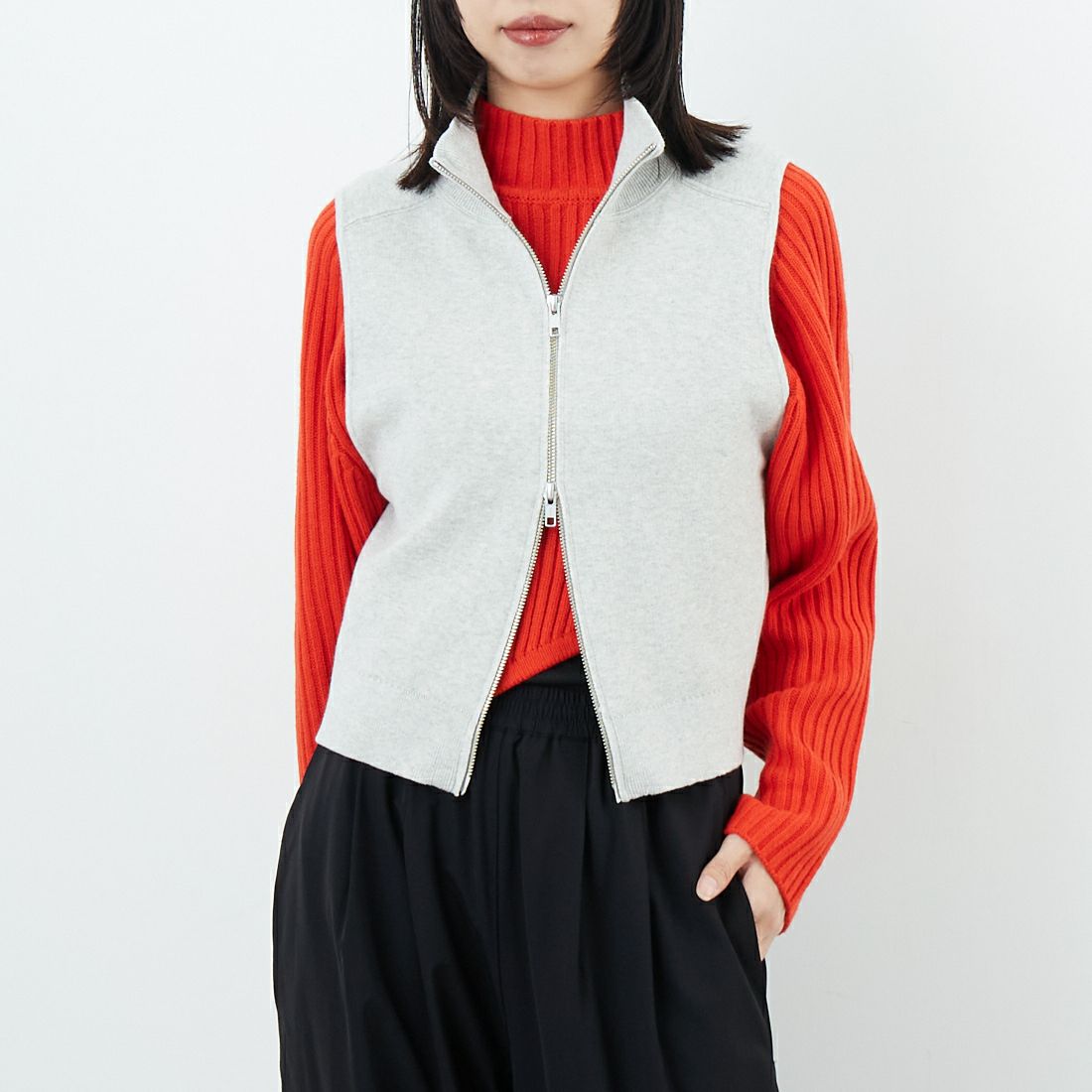 TOP GRAY&&モデル身長：162cm 着用サイズ：F&&