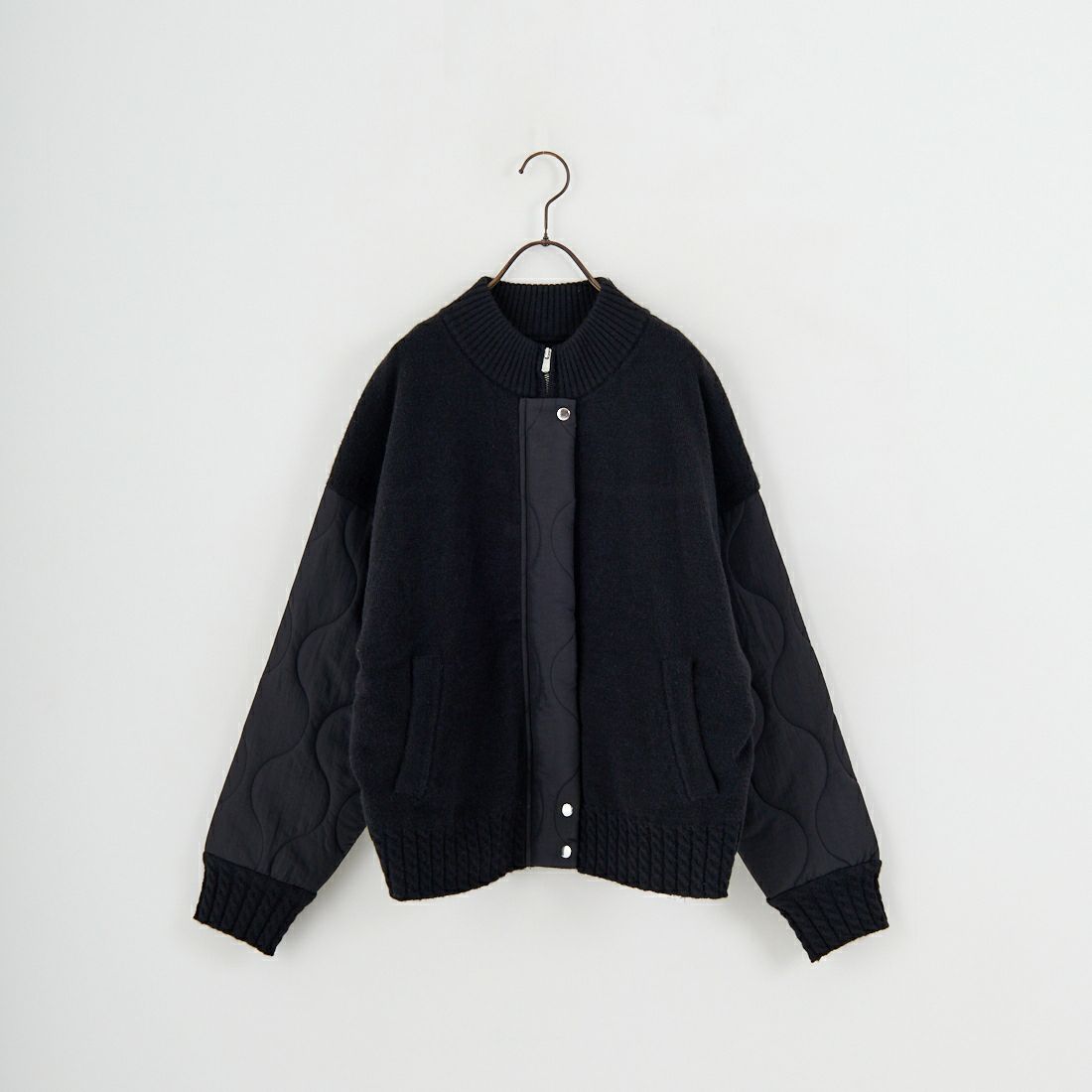 Jf Ready Made [ジェイエフレディメイド] LFY-1 キルティングニットブルゾン [958-14132] ﾌﾞﾗｯｸ