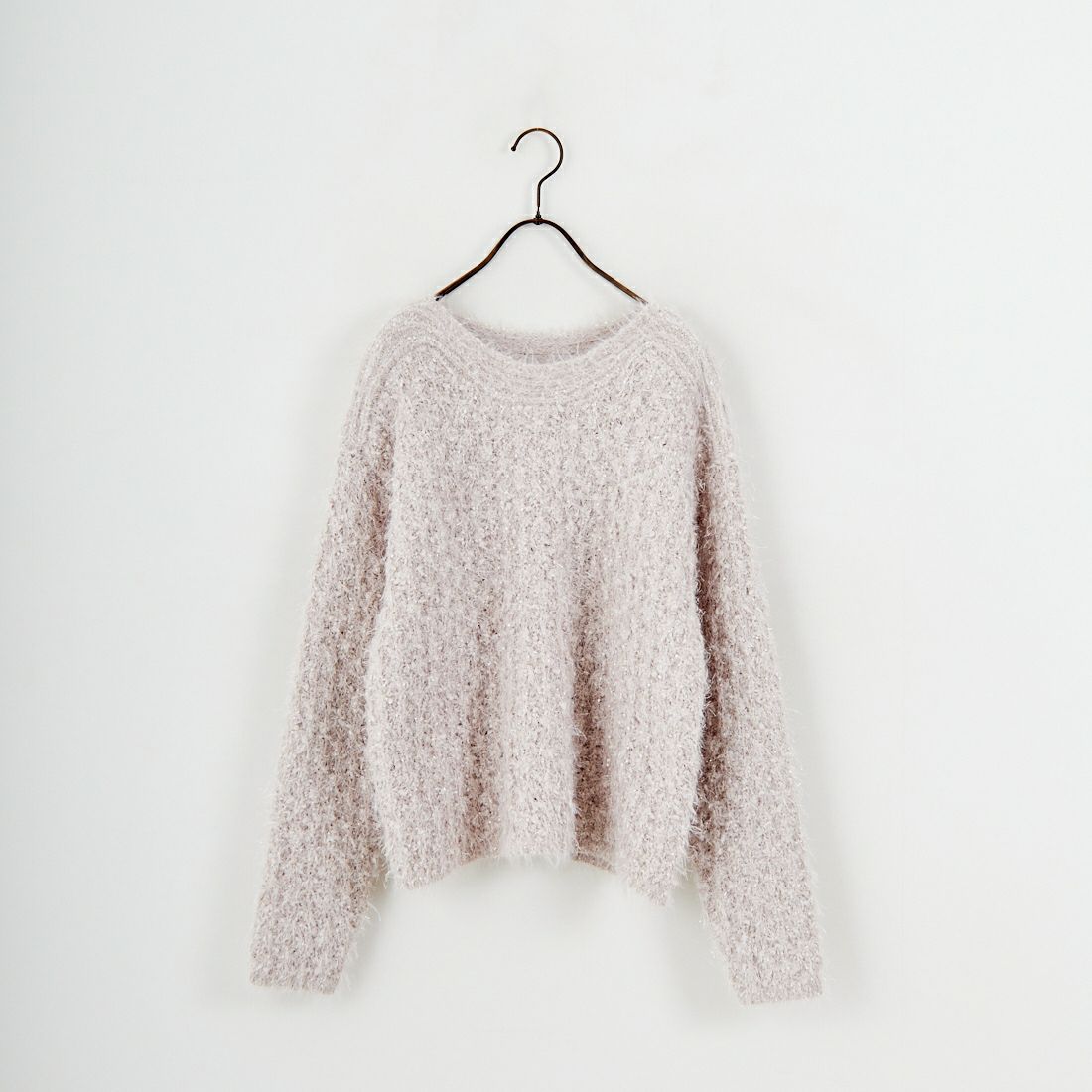 Jf Ready Made [ジェイエフレディメイド] ラメフラワー フェザーモールネッププルオーバー [3225421] ｸﾞﾚｰﾍﾞｰｼﾞｭ