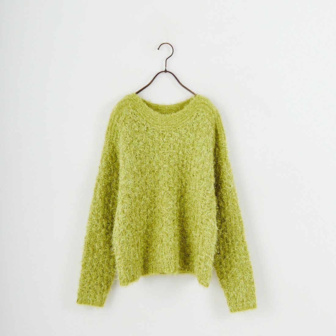 Jf Ready Made [ジェイエフレディメイド] ラメフラワー フェザーモールネッププルオーバー [3225421] ｲｴﾛｰ