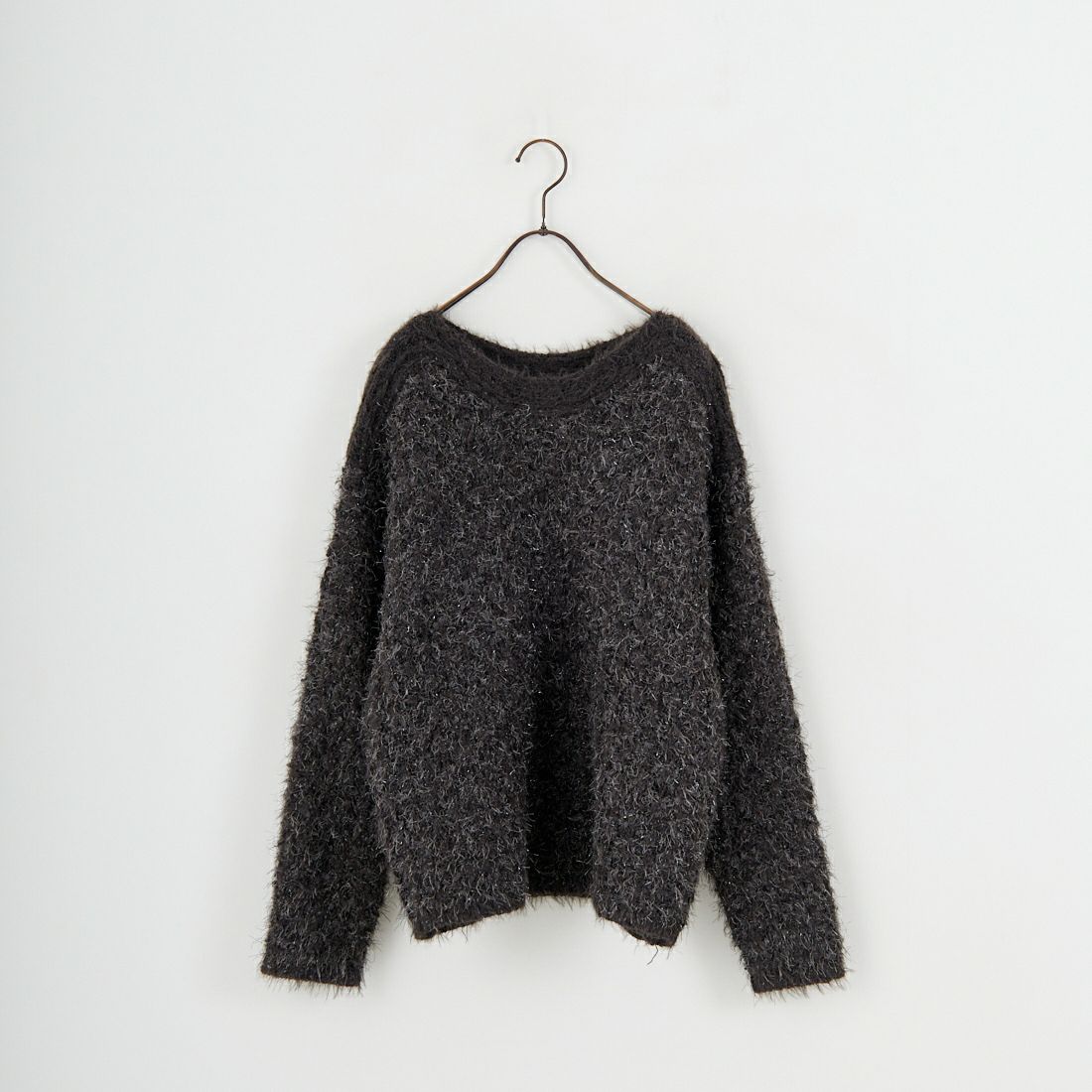 Jf Ready Made [ジェイエフレディメイド] ラメフラワー フェザーモールネッププルオーバー [3225421] ﾁｬｺｰﾙｸﾞﾚｰ