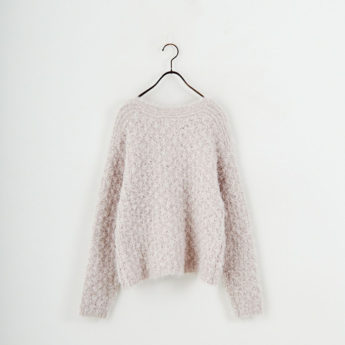 Jf Ready Made [ジェイエフレディメイド] ラメフラワー フェザーモールネッププルオーバー [3225421] ｸﾞﾚｰﾍﾞｰｼﾞｭ