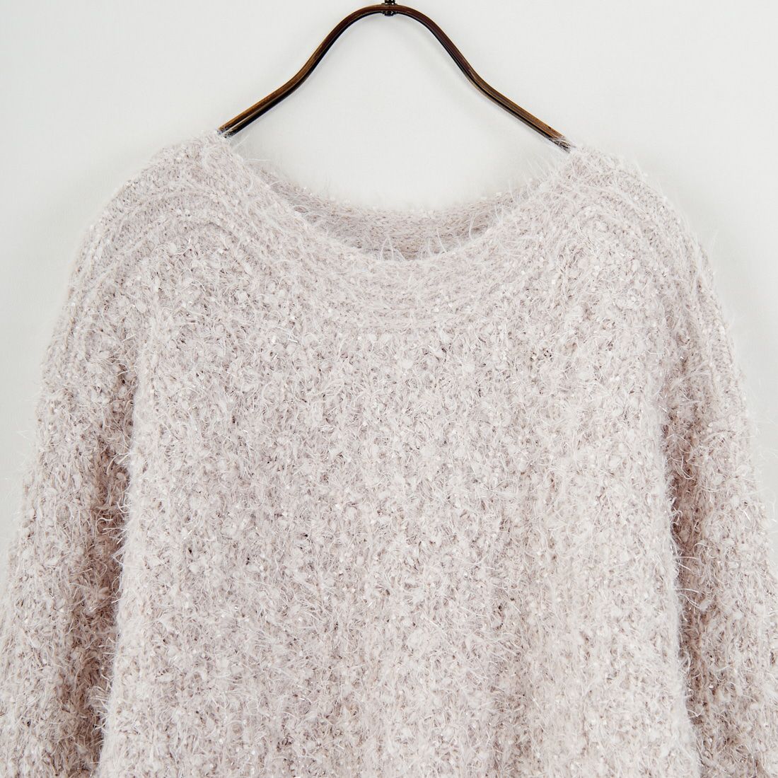 Jf Ready Made [ジェイエフレディメイド] ラメフラワー フェザーモールネッププルオーバー [3225421] ｸﾞﾚｰﾍﾞｰｼﾞｭ