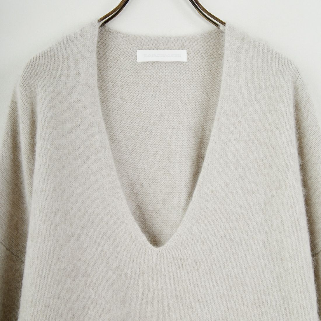 Jeans Factory Clothes [ジーンズファクトリークローズ] 深Vネックフォックスニットプルオーバー [25010100] L.GRY