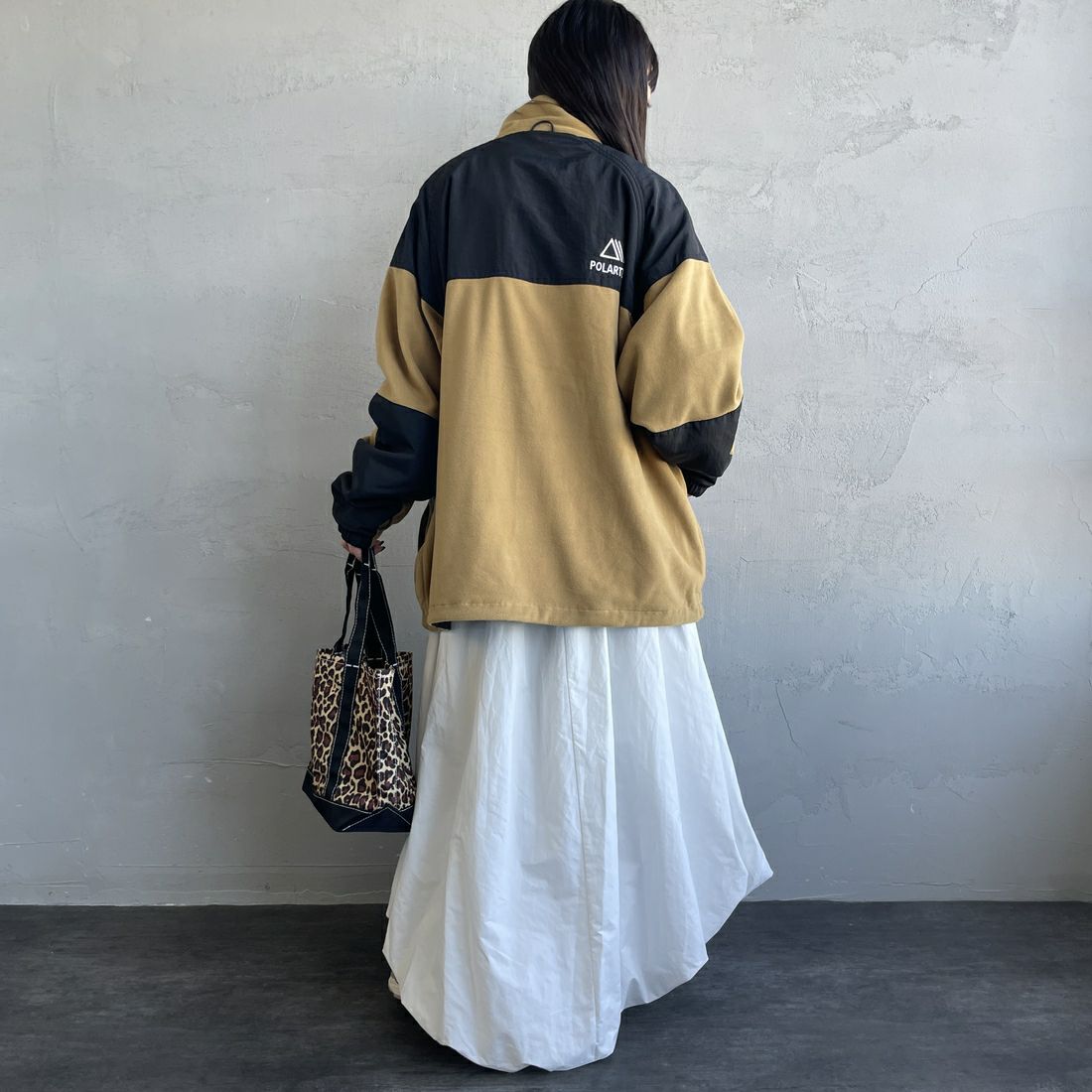 Jeans Factory Clothes [ジーンズファクトリークローズ] ポーラテック ECWCSフリースジャケット [JFC-254-041]74 ﾍﾞｰｼﾞｭ &&モデル身長：150cm 着用サイズ：S&&