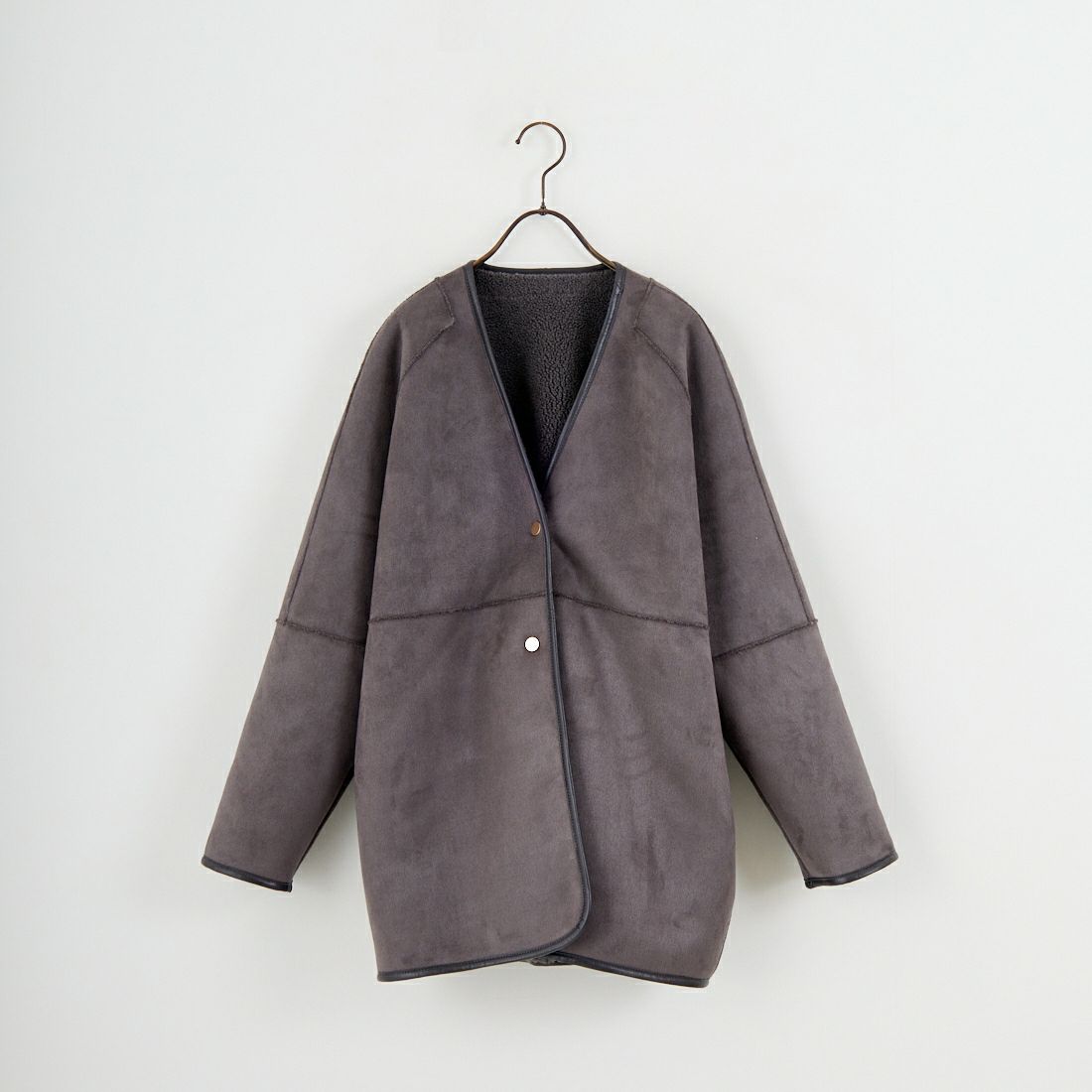 Jeans Factory Clothes [ジーンズファクトリークローズ] ボアスエードリバーシブルコート [275-38775] 08 ﾁｬｺｰﾙ