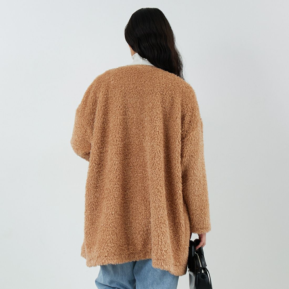 STELLA CIFFON [ステラシフォン] ダブルフェイスボアコート [ST4-26104] 60 BEIGE &&モデル身長：162cm 着用サイズ：36&&