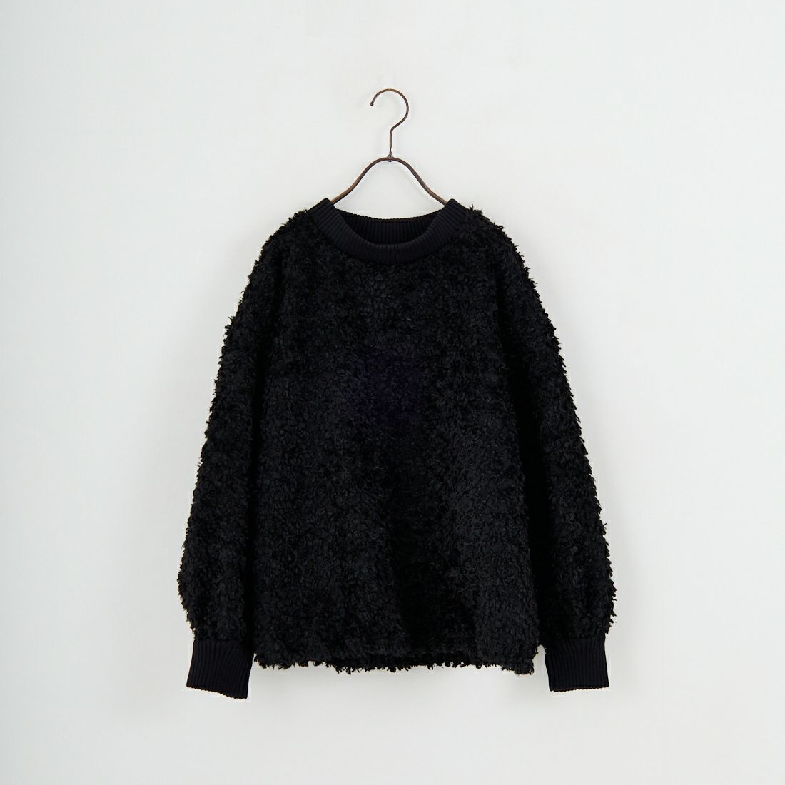 STELLA CIFFON [ステラシフォン] プードルカットジャガードブラウス [ST4-26405] 80 BLACK