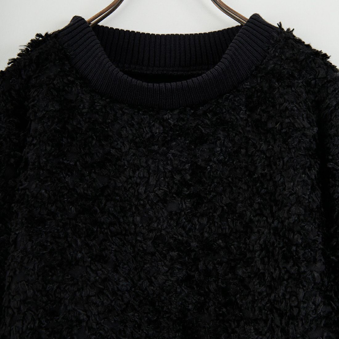 STELLA CIFFON [ステラシフォン] プードルカットジャガードブラウス [ST4-26405] 80 BLACK