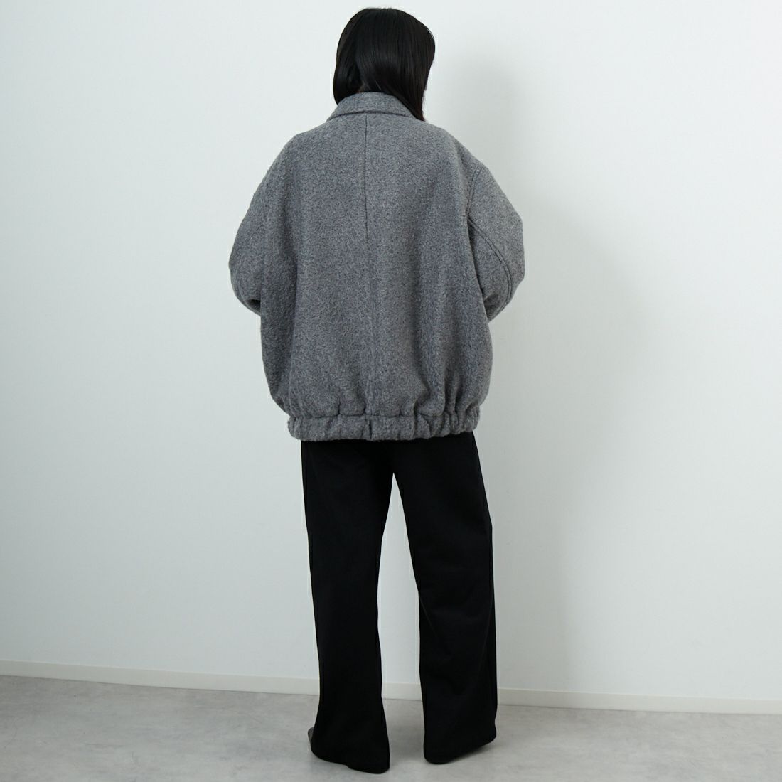 CLOCHE [クロシェ] ブークレブルゾン [55284542] ﾁｬｺｰﾙ &&モデル身長：162cm 着用サイズ：2&&