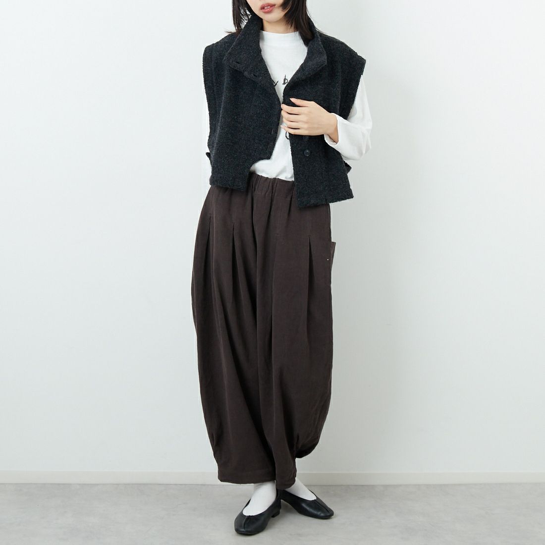 tumugu: [ツムグ] シープパイルベスト [TC25318]｜ジーンズ