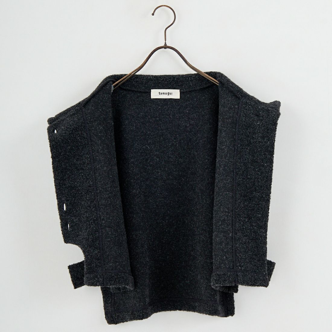 tumugu: [ツムグ] シープパイルベスト [TC25318] 88 CHARCOA