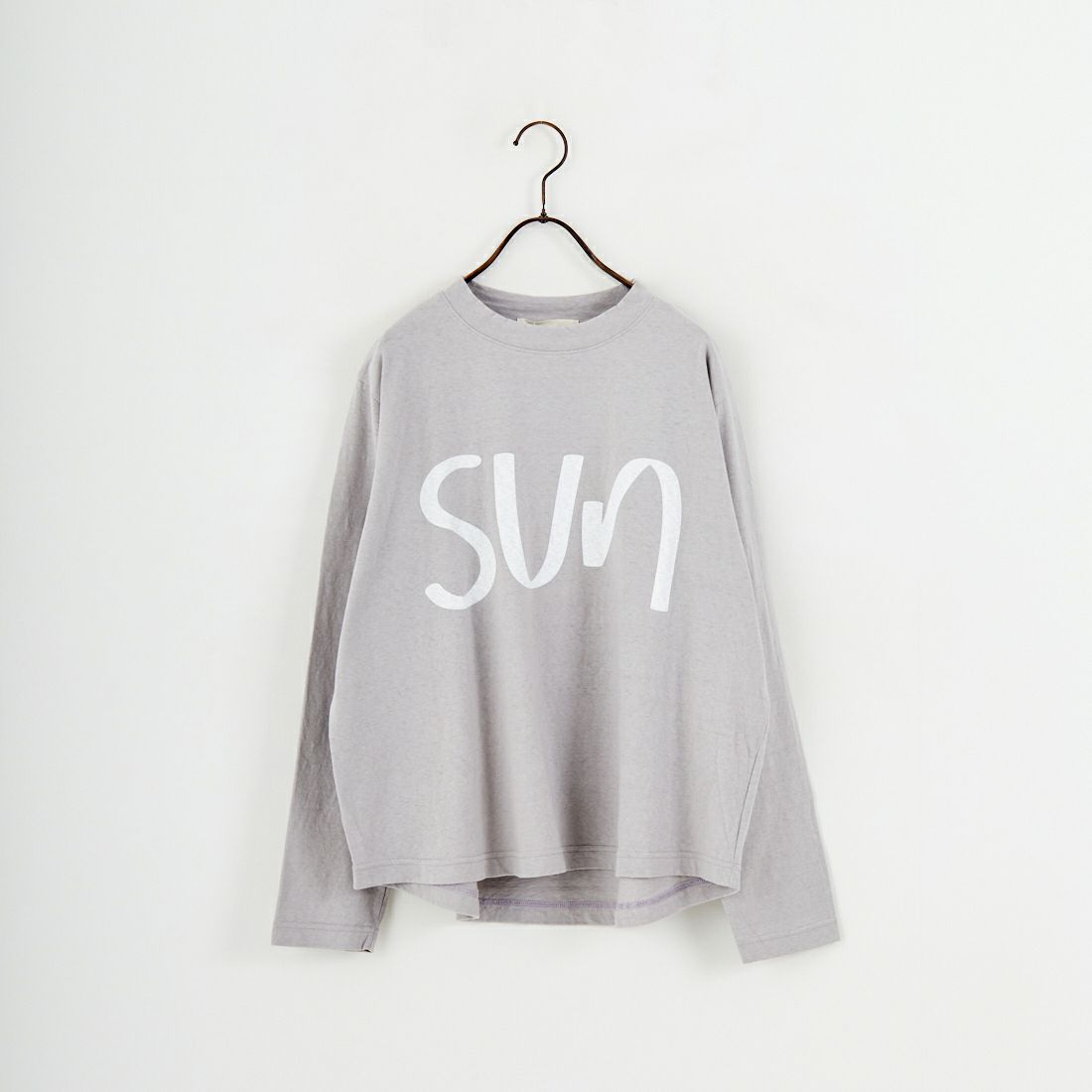 tumugu: [ツムグ] ラフィ天竺 長袖プリントTシャツ [TC25401] 80 L.GRAY