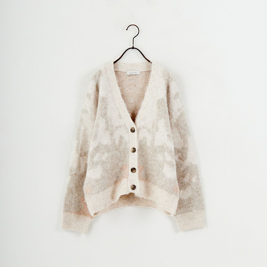 Jf Ready Made [ジェイエフレディメイド] にじみ柄Vネックカーディガン [3109236] 342 ﾋﾟﾝｸ