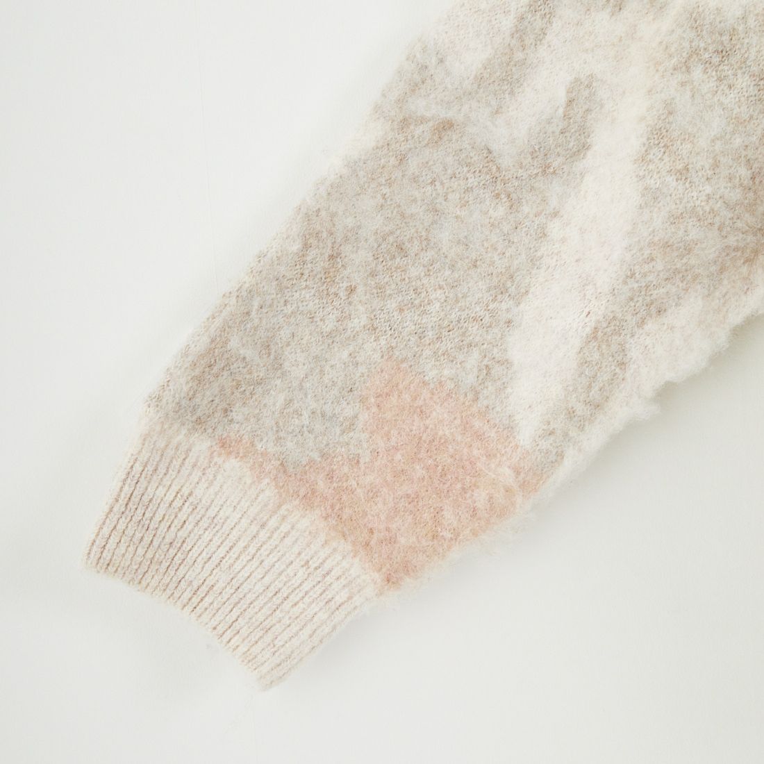 Jf Ready Made [ジェイエフレディメイド] にじみ柄Vネックカーディガン [3109236] 342 ﾋﾟﾝｸ