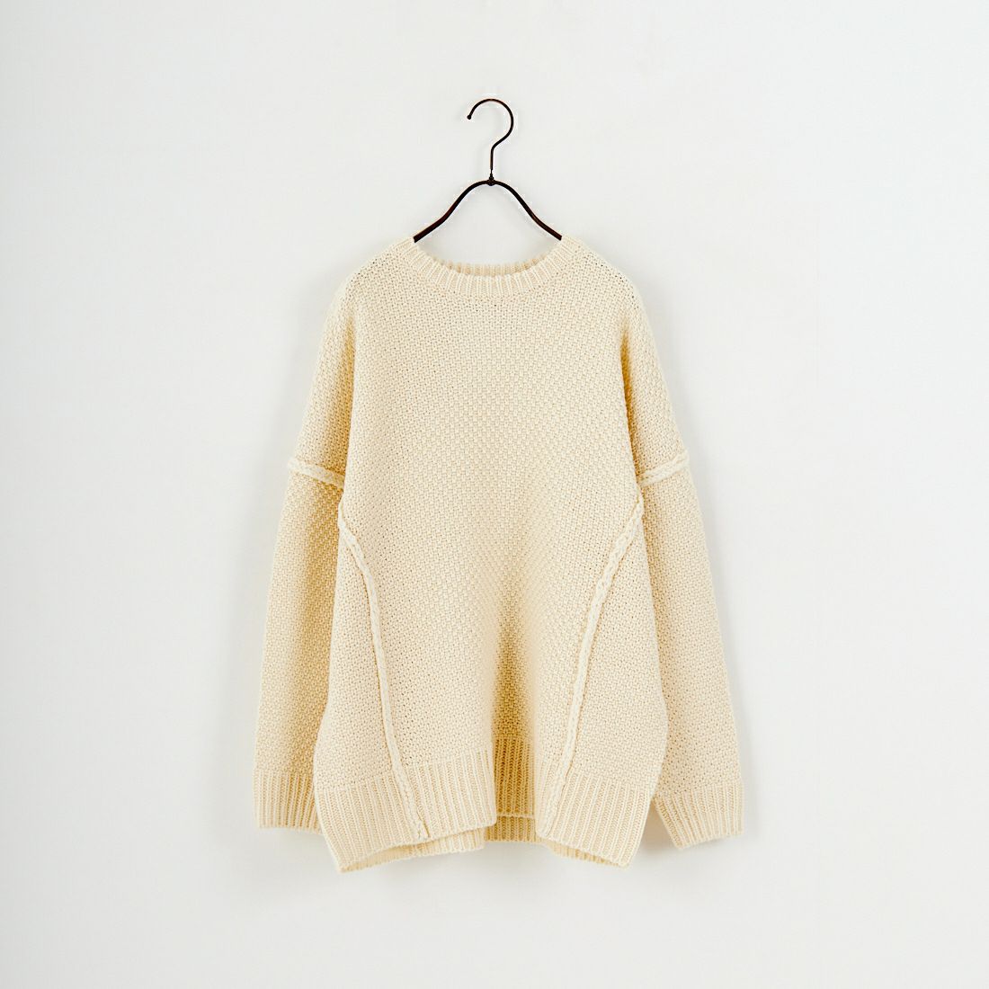 Jf Ready Made [ジェイエフレディメイド] 切替デザインクルーネックニット [3109206] 102 ｷﾅﾘ