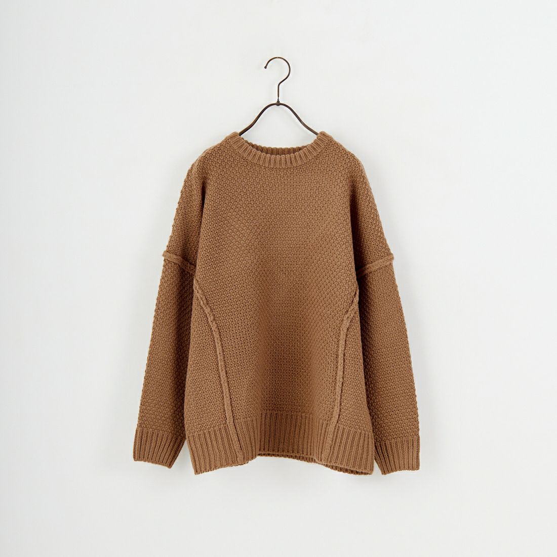 Jf Ready Made [ジェイエフレディメイド] 切替デザインクルーネックニット [3109206] 701 ﾌﾞﾗｳﾝ