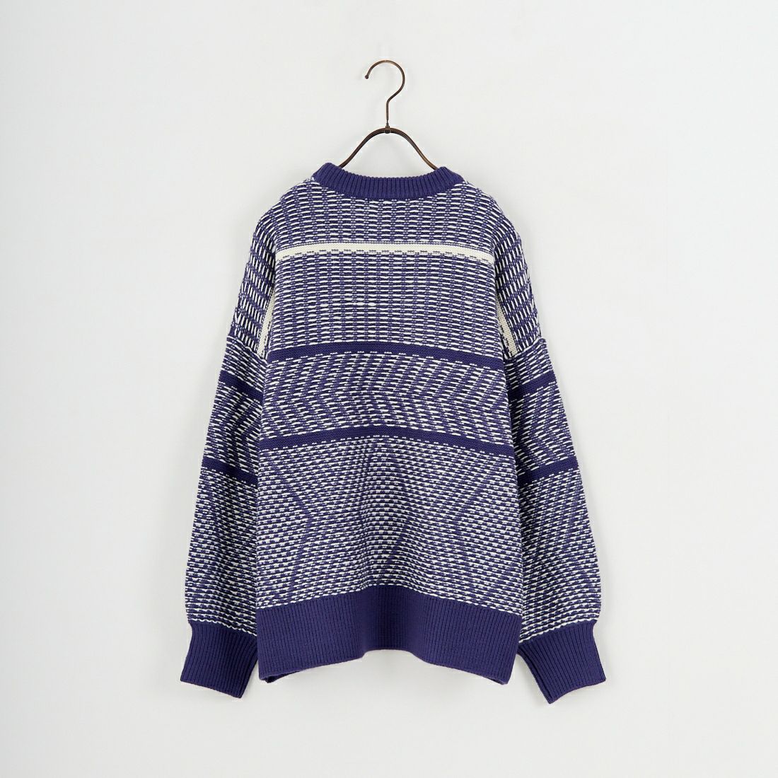 Jf Ready Made [ジェイエフレディメイド] ジャガードニットクルーネックプルオーバー [3109207] 569 ﾌﾞﾙｰ