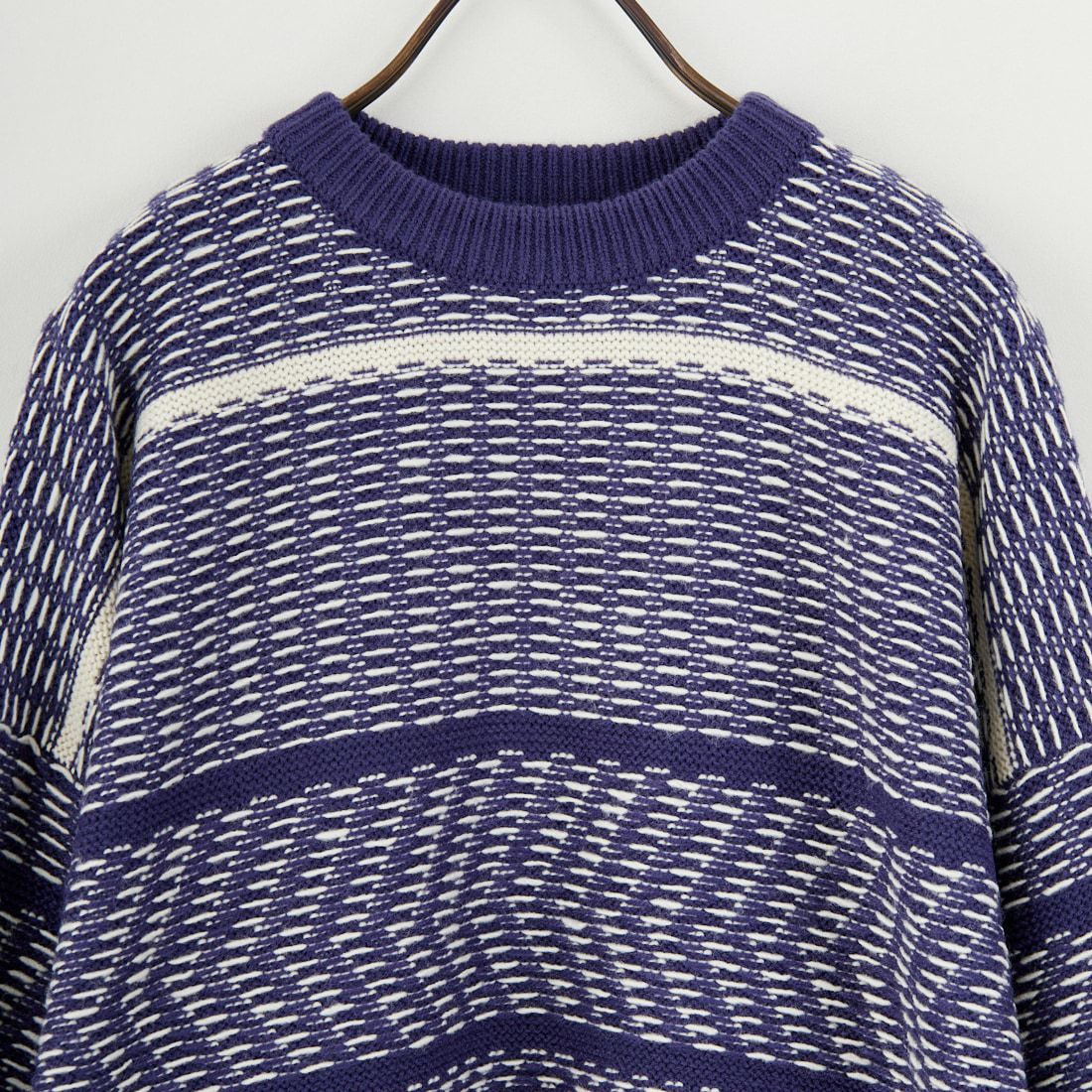 Jf Ready Made [ジェイエフレディメイド] ジャガードニットクルーネックプルオーバー [3109207] 569 ﾌﾞﾙｰ