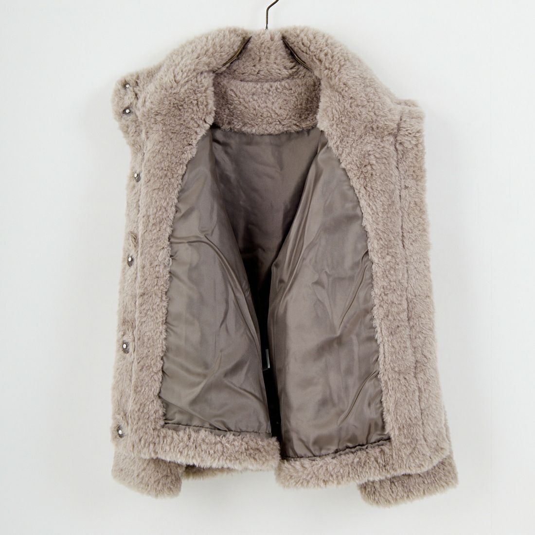 MICA&DEAL [マイカアンドディール] スタンドカラーボアブルゾン [0125406330] GREIGE