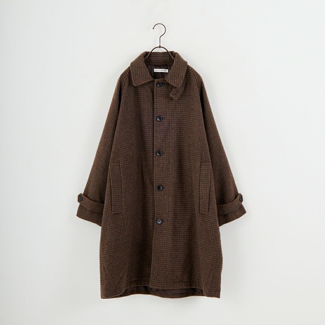 Jeans Factory Clothes [ジーンズファクトリークローズ] ワイドステンカラーミドルコート [831031IN] CHECK