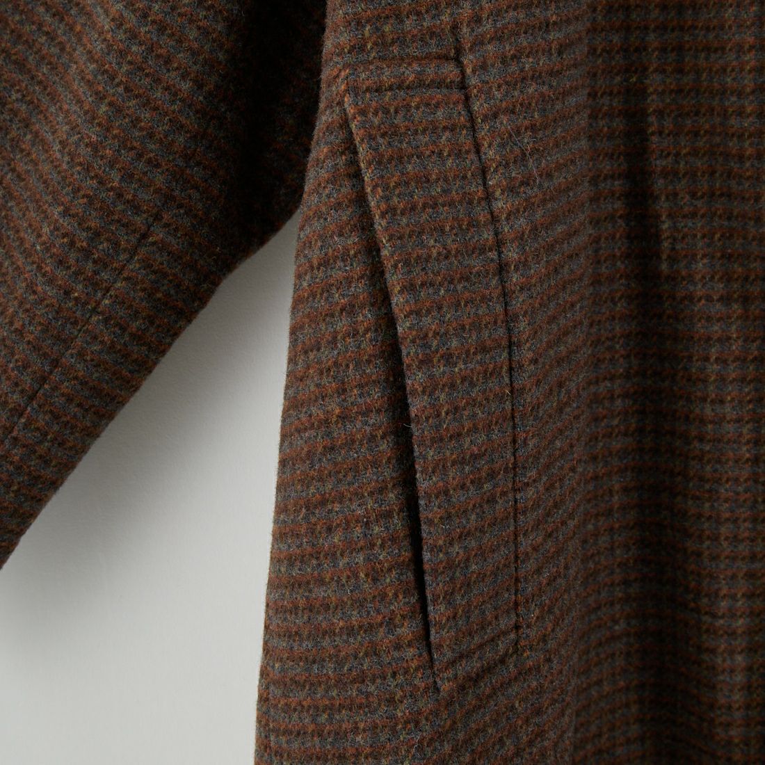 Jeans Factory Clothes [ジーンズファクトリークローズ] ワイドステンカラーミドルコート [831031IN] CHECK