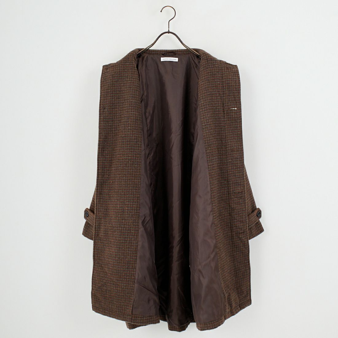 Jeans Factory Clothes [ジーンズファクトリークローズ] ワイドステンカラーミドルコート [831031IN] CHECK