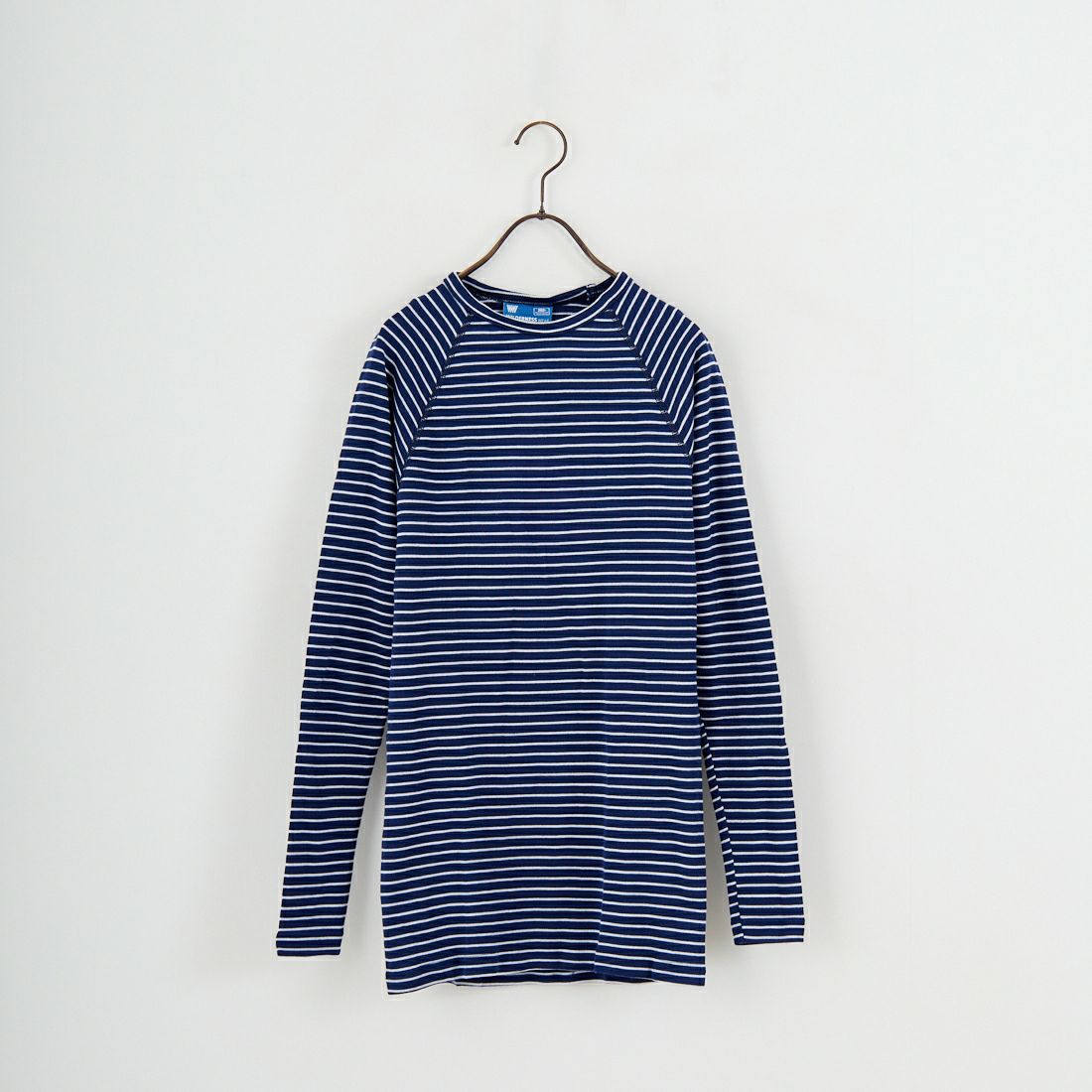 WILDERNESS WEAR [ウィルダネスウェア] ポリプロピレン ロングスリーブボーダーTシャツ [POLYPRO190-LS-CR-ST] NAVY/WHITE